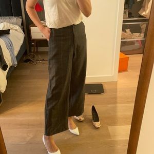 Wool wide leg pants